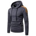 Men Long Sleeve Matching Color Hoodie