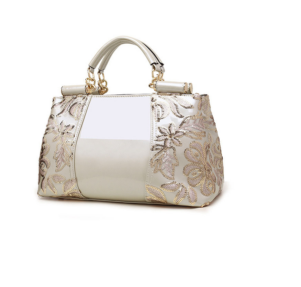 Women Floral Shiny Luxury Handbag