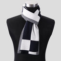 Men Plaid Wrap Knitting Retro Scarf