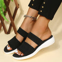 Women Double Strapped Casual Slip-on Sandals