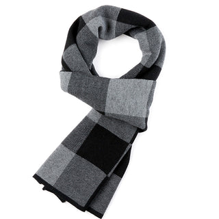 Buy d Men Plaid Wrap Knitting Retro Scarf