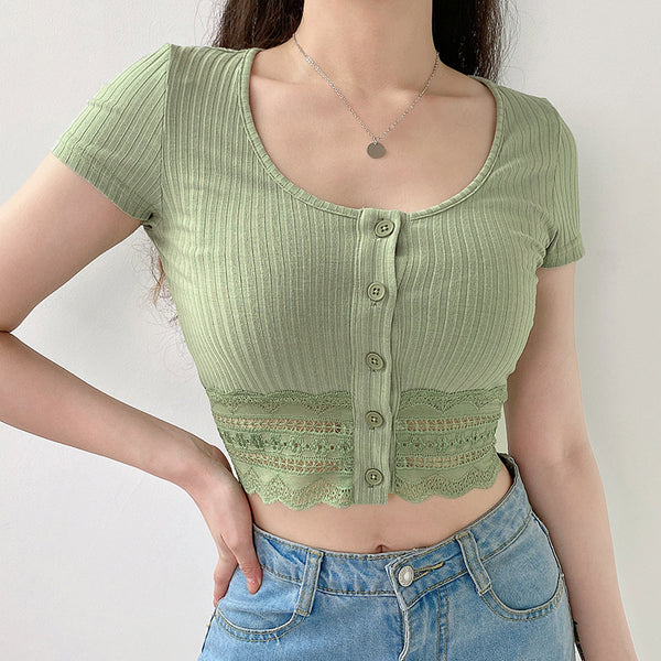 Women Cropped Cardigan Top