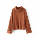 High-necked Knitted Loose Sweater