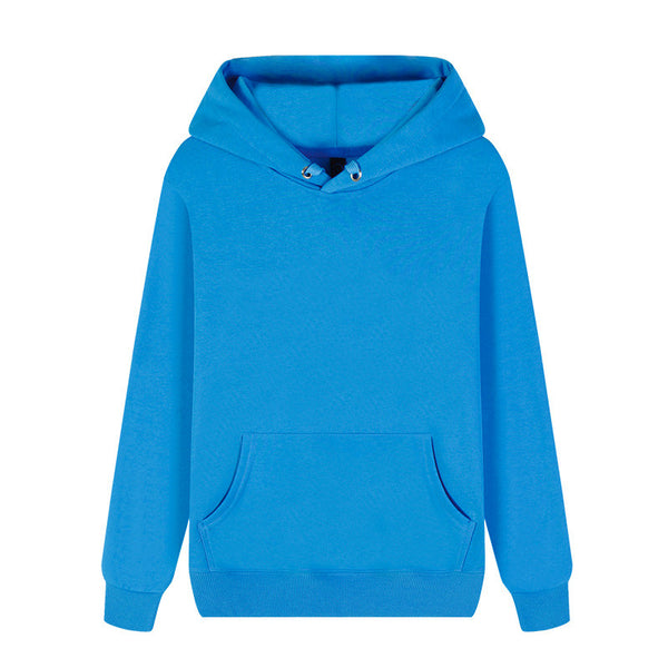 Unisex Plain Solid Colored Cotton Hoodie