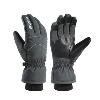 Buy grey Outdoor Waterproof Touch Screen Warm Gloves