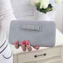 Women Bowknot Clutch Long Wallet