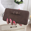 Women Bowknot Clutch Long Wallet