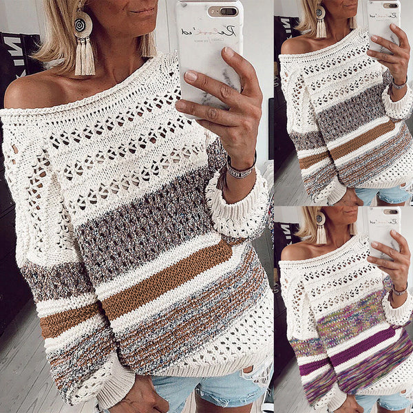 Women's Printed Round Neck Sweater