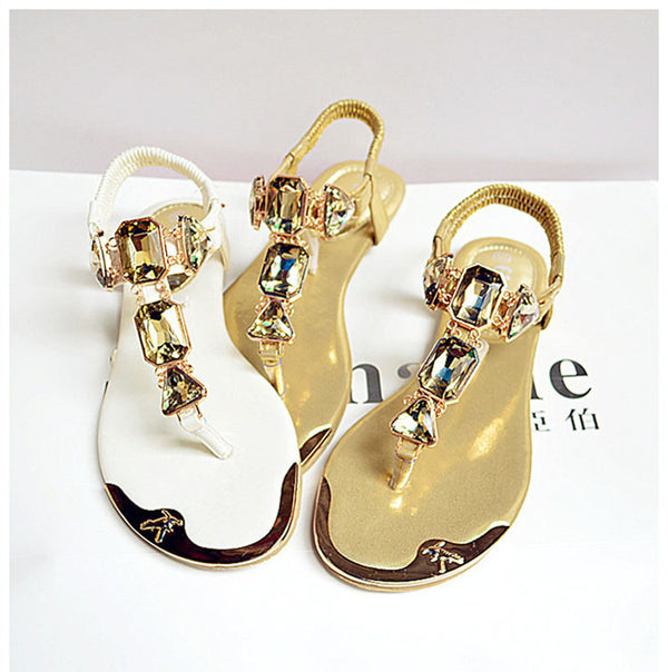 Elastic Band Crystal Light Wearproof Nonslip Sandals