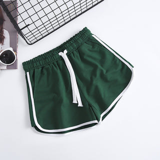 Buy green Cotton Casual Drawstring Shorts