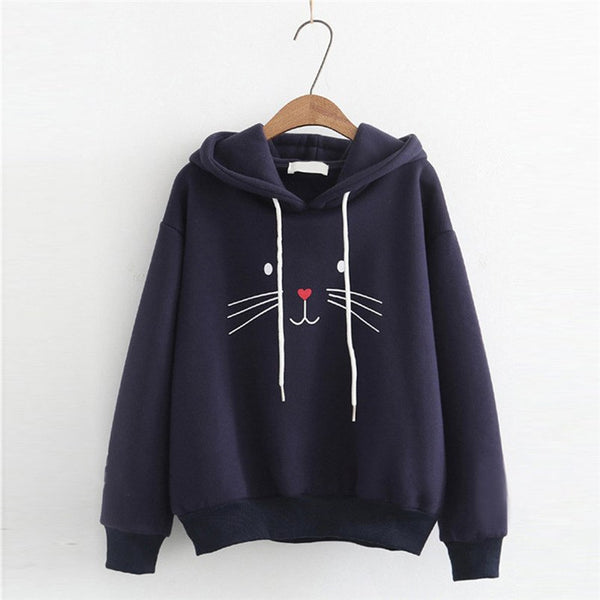 Women Long Sleeve Printed Hoodie