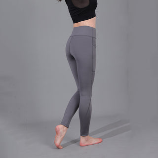 Buy light-grey Side Pocket High Waist Leggings