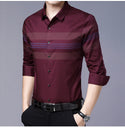 Men Casual Cotton Striped Shirt