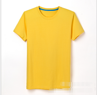 Buy yellow Pure Cotton Solid Colored T-shirt