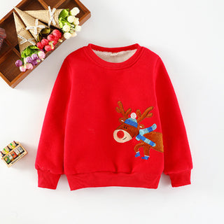 Buy red-body Cotton Pullover Reindeer Sweater