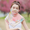 Women Chiffon One-Piece Mask Scarf