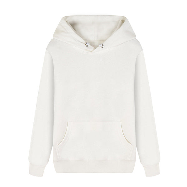 Unisex Plain Solid Colored Cotton Hoodie