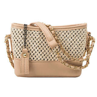 Buy beige Women Crossbody Straw Shoulder Bag