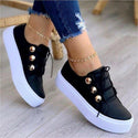 Women Lace-up Flats Sneakers