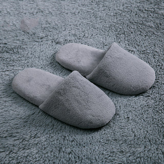 Buy grey Coral Velvet Plush Slip-on Comfort Shoes