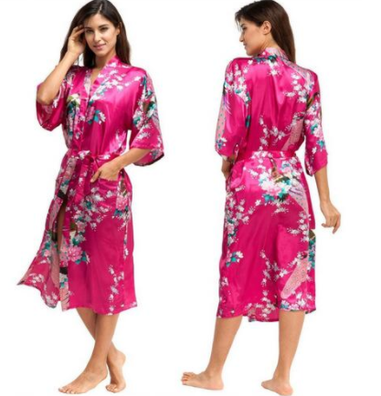 Women Satin Silk Robe