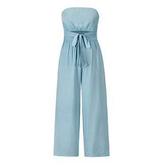 Buy light-blue Women&#39;s New Casual Fashion Jumpsuit