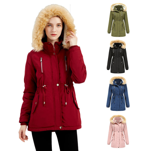 Women Detachable Hooded Winter Jackets