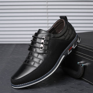 Buy black Men&#39;s Lace-up Leather Shoes