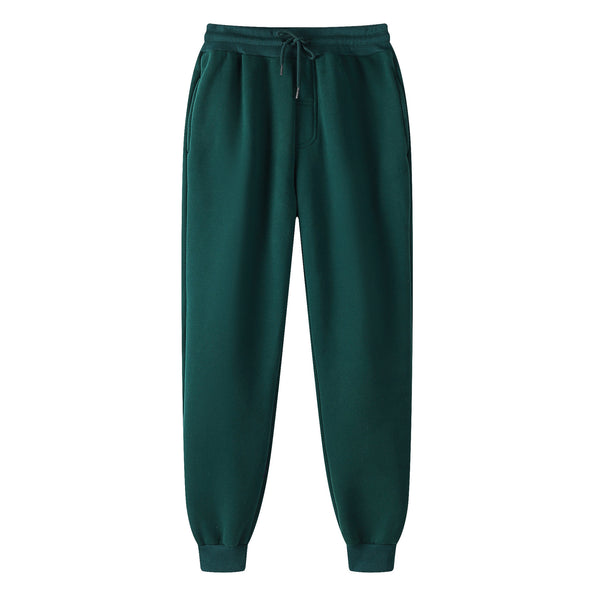 Unisex Cotton Solid Color Mid Waist Sweat Pants