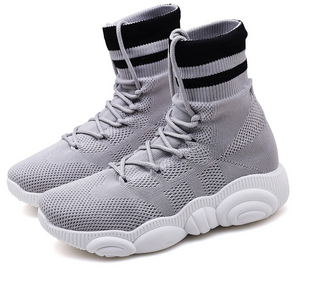 Buy grey Women Attached Socks One Piece Sneakers