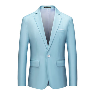 Buy sky-blue Men One-button Slimming Blazer