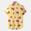 Men Short Sleeve Floral Shirt