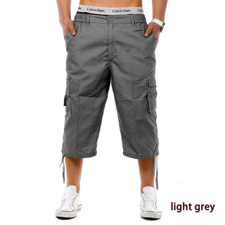 Buy light-grey Men Multi-pocket Shorts