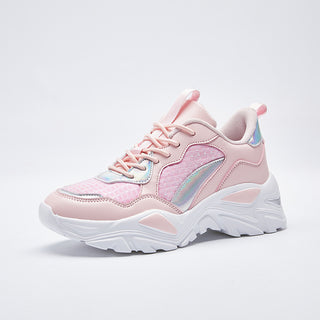 Buy pink Lightweight Mesh Side Streak Casual Sneakers