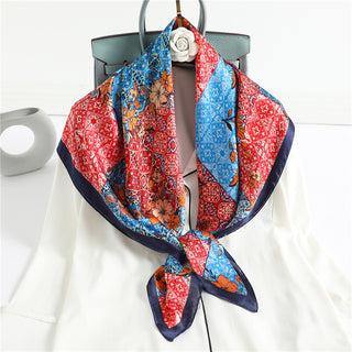 Buy style-36 Women Multi-Patterned Printed Silk Scarf