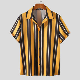 Buy yellow Soft Yellow and Black Striped Shirt