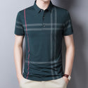 Men Striped Slim Fit Polo T-Shirt