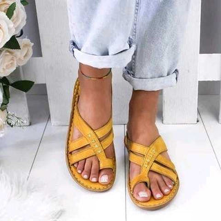 Buy yellow Women Flat Bottom Toe Sandals