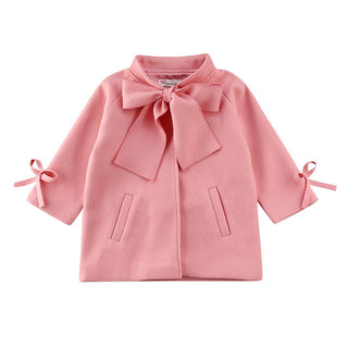 Kids Long Woolen Trench Coat