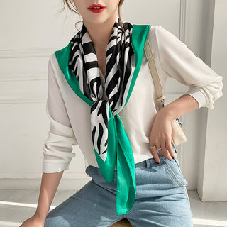 Buy style-4 Women Multi-Patterned Printed Silk Scarf