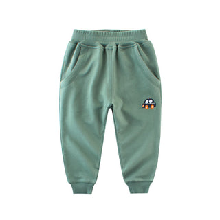 Buy green Solid Colored Car Sweatpants