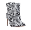 Stiletto Serpentine Pointed Heeled Boots