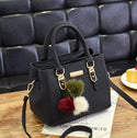 Women Casual Handbag with Fuzzy Extension