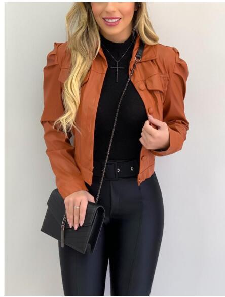 Women Lapel Cardigan Short Jacket