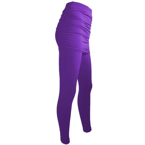 Skirt Pleated Solid Color Leggings