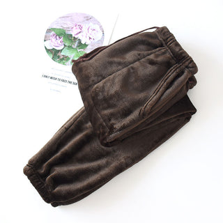 Buy brown Unisex Soft Velvet Sweat Pants