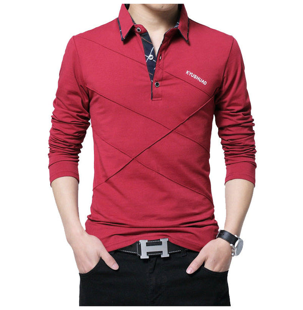 Men Long Sleeve Polo Shirt