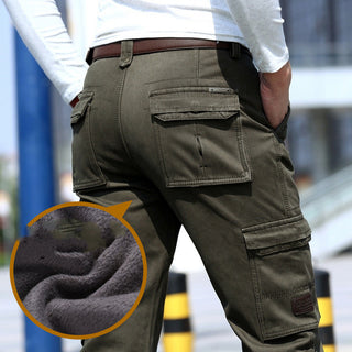 Buy green Men Multi-pocket Pants