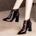 Women Pointed Toe High Heel Zipped Shoes