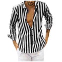 Men Long Sleeve Striped Shirt